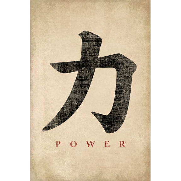 Japanese Calligraphy Power, poster print