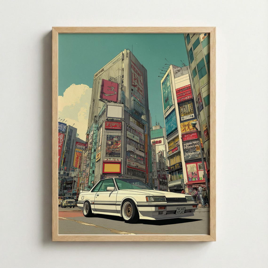 Japanese Car Wall Art Tokyo Street Scene Home Decor - Walmart.com