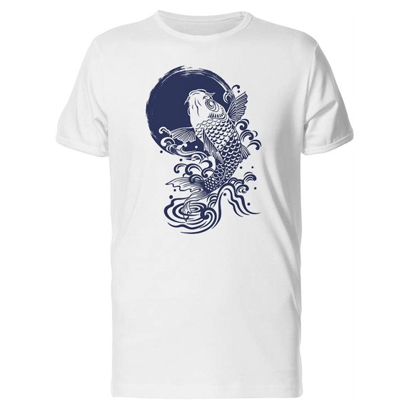Japanese Carp And A Blue Moon T-Shirt Men -Image by Shutterstock, Male Small
