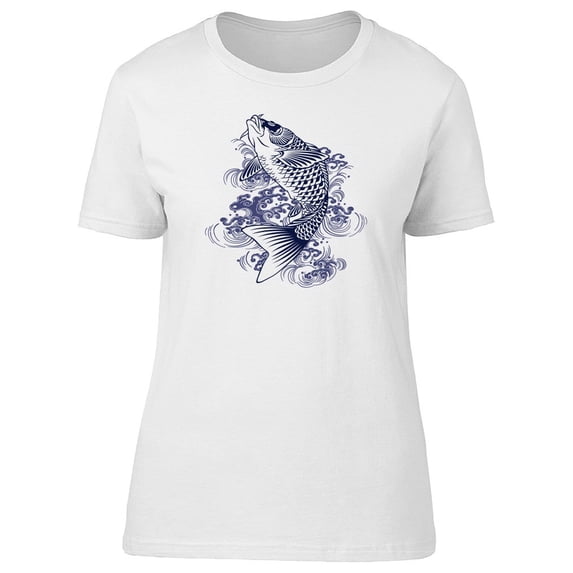 Japanese Carp Blue Ink Tee Men's -Image by Shutterstock