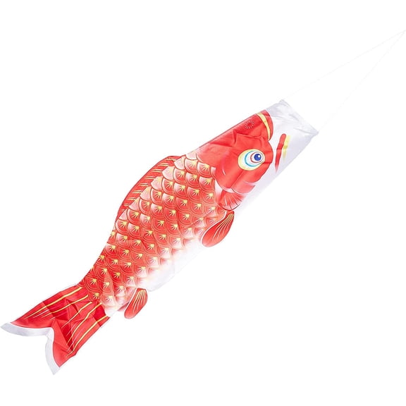Japanese Carp Windsock Streamer Fish Flag Home Outdoors Hanging Decoration Red 92cm DIY