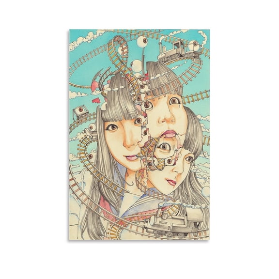 Japanese Cartoonist Shintaro-Kago Horror Animation Poster (5) Canvas Wall Art Poster Decorative Bedroom Modern Home Print Picture Artworks Posters 12x18inch(30x45cm)