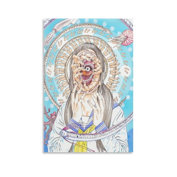 Japanese Cartoonist Shintaro-Kago Horror Animation Poster (7) Room Aesthetic Poster Print Art Wall Painting Canvas Posters Gifts Modern Bedroom Decor 12x18inch(30x45cm)