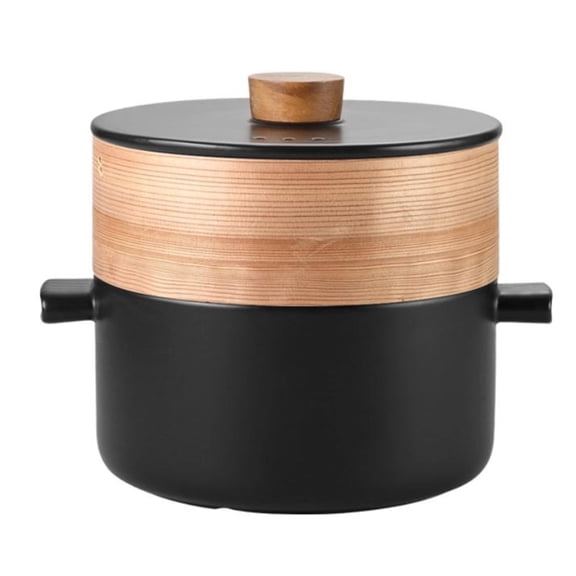 Japanese Casserole Pot with Bamboo Steamer Basket, Multifunction Stovetop Cooking Pot,Steam Stew Pot for Kitchen cooking