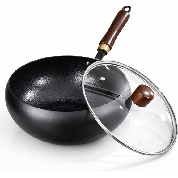 Japanese Cast Iron Cookware, Uncoated Thick Iron Pot , Hand-Forged Non-Stick Skillet, Durable & Rust-Free Casserole for All Stoves, Kitchen Frying Pan