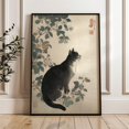 Japanese Cat Wall Art Print, Vintage Woodblock Style Oriental Decor ...