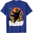 thumbnail image 1 of Japanese Catzilla Sunset Unisex T-Shirt for Men Women Kids Toddler,Royal Blue Color,Size 4T, 1 of 5