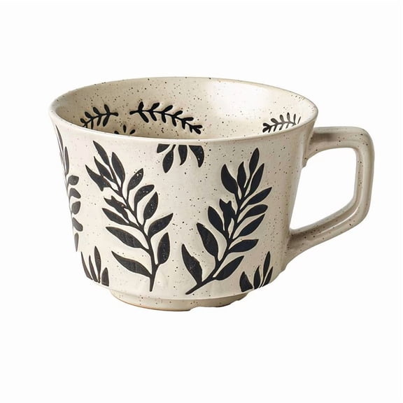 Japanese Ceramic Coffee Mug Set with Lid & Spoon for Couples 10.8oz Hot Beverage Cups for Home Tea Coffee Romantic Gifts