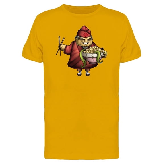 Japanese Chef With A Food Bowl Tee Men's -Image by Shutterstock