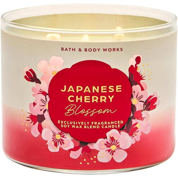 Japanese Cherry Blossom 3-Wick Scented Candle, Soy Wax Blend, 14.5 Oz