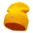 thumbnail image 1 of Japanese Cherry Blossom Embroidered 12 Inch Long Knitted Beanie - Yellow OSFM, 1 of 5