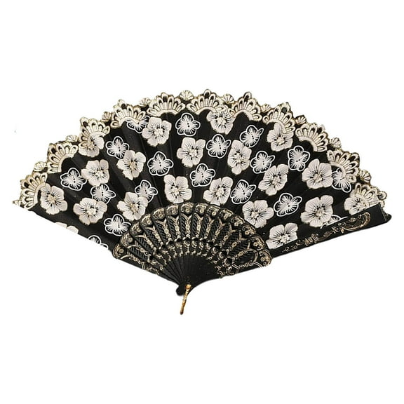 Japanese Cherry Blossom Fan Set - Handheld Folding Fans, Decorative Dance Fans for Room Decor & Summer Use