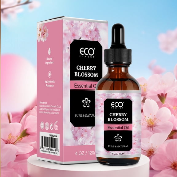 Japanese Cherry Blossom Fragrance Oil | 4 fl oz (120ml) | Premium Grade | for Diffusers, Candle and Soap Making, Aroma Sprays, DIY Projects & More
