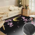 thumbnail image 1 of Japanese Cherry Blossom Moon Adult Home Decor Bedroom Living Room Crystal Velvet Carpet Yoga Mat Game Room Carpet, 1 of 5
