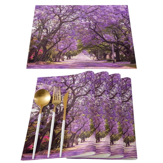 Japanese Cherry Blossom Pattern Table Mat Kitchen Decoration Placemat Table Napkin For Wedding Dining Accessories Table Mat
