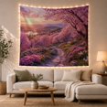 thumbnail image 1 of Japanese Cherry Blossom in Sunset Landscape, Dreamy Japanese Inspired for Nature Lovers, Botanical Wall Art, Mother's Day Gift, Tapestry Wall Hanging for Bedroom, Living Room and Dorm, 1 of 7