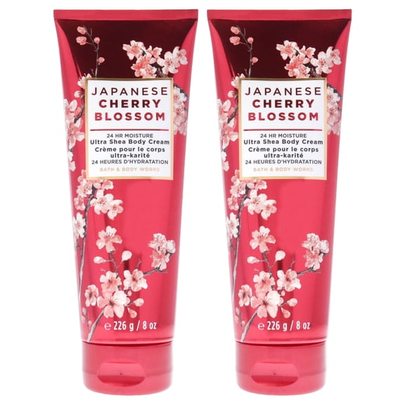 Bath and Body Works Japanese Cherry Blossom - Pack of 2 , 8 oz Body Cream