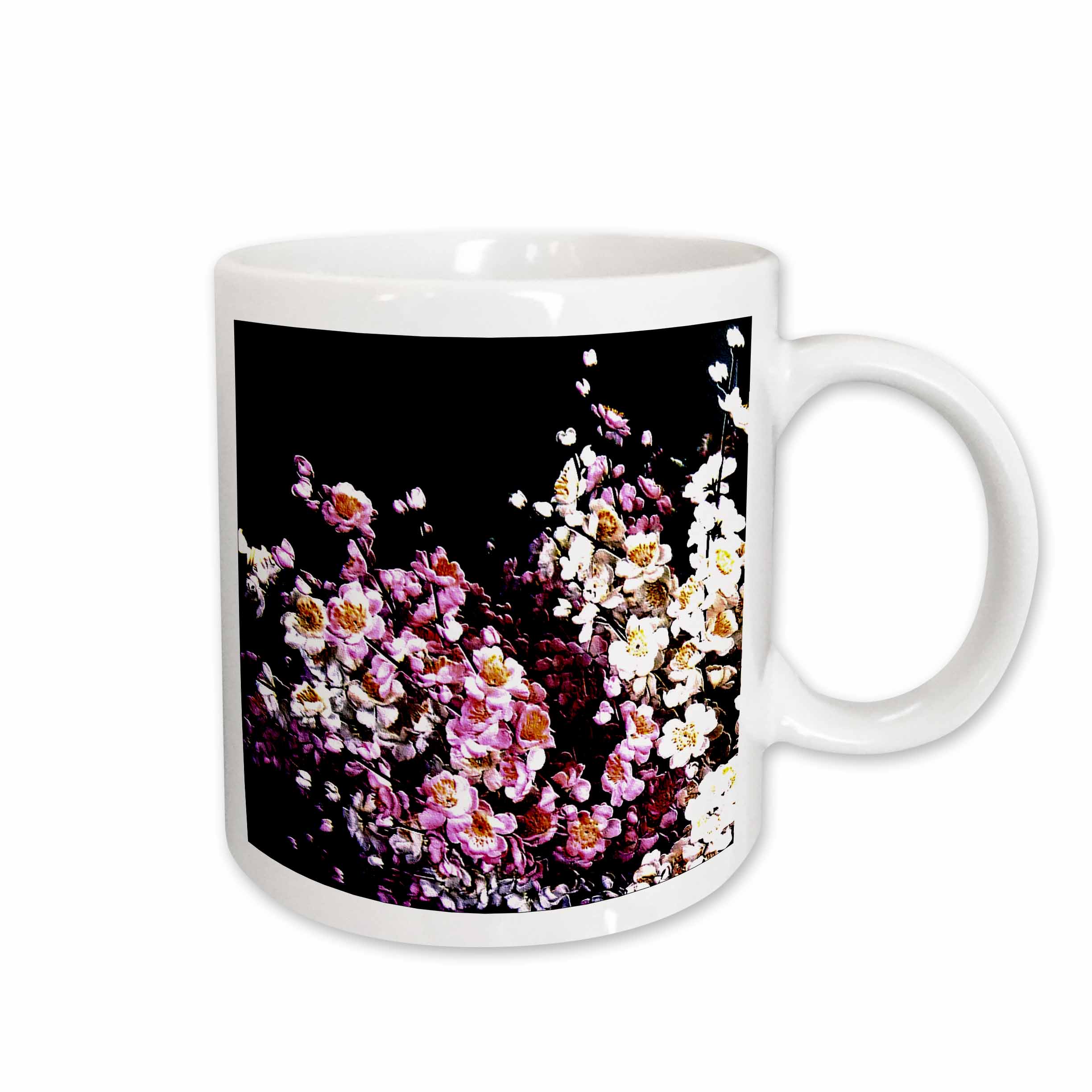 Japanese Cherry Blossom flowers pink and white floral branches on