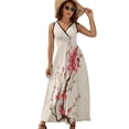 thumbnail image 1 of Japanese Cherry Tree Dress Fashion Boho Beach Long Dresses Female Party Printed Maxi Dress, 1 of 9