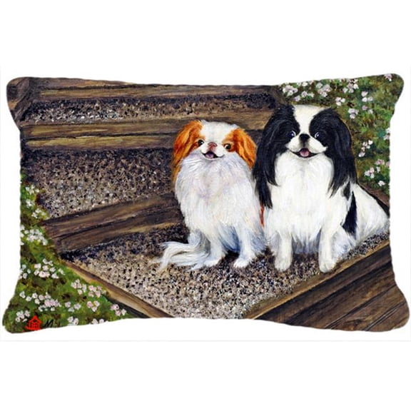 Japanese Chin Daddys Girls Fabric Decorative Pillow