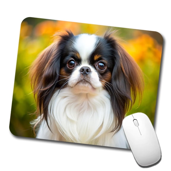 Japanese Chin Dog Photo Mouse Pad Low Profile Gaming Mat