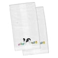 thumbnail image 1 of Japanese Chin Easter White Embroidered Plush Hand Towel Set of 2, 1 of 1