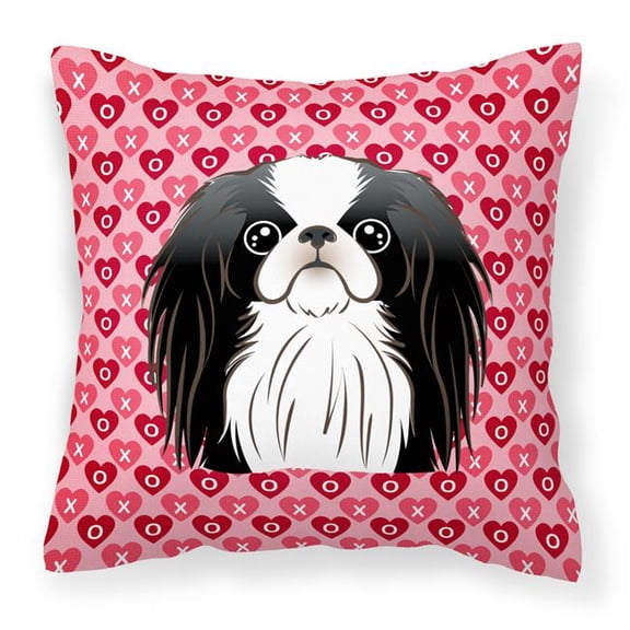 Japanese Chin Hearts Fabric Decorative Pillow