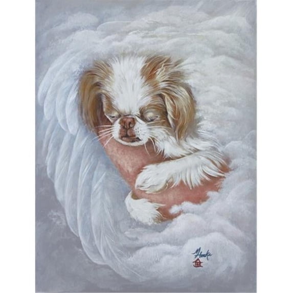 Japanese Chin In An Angels Arms Flag Canvas House Size