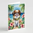 thumbnail image 1 of Japanese Chin Luau Greeting Cards Pack of 8 7 in x 5 in, 1 of 3