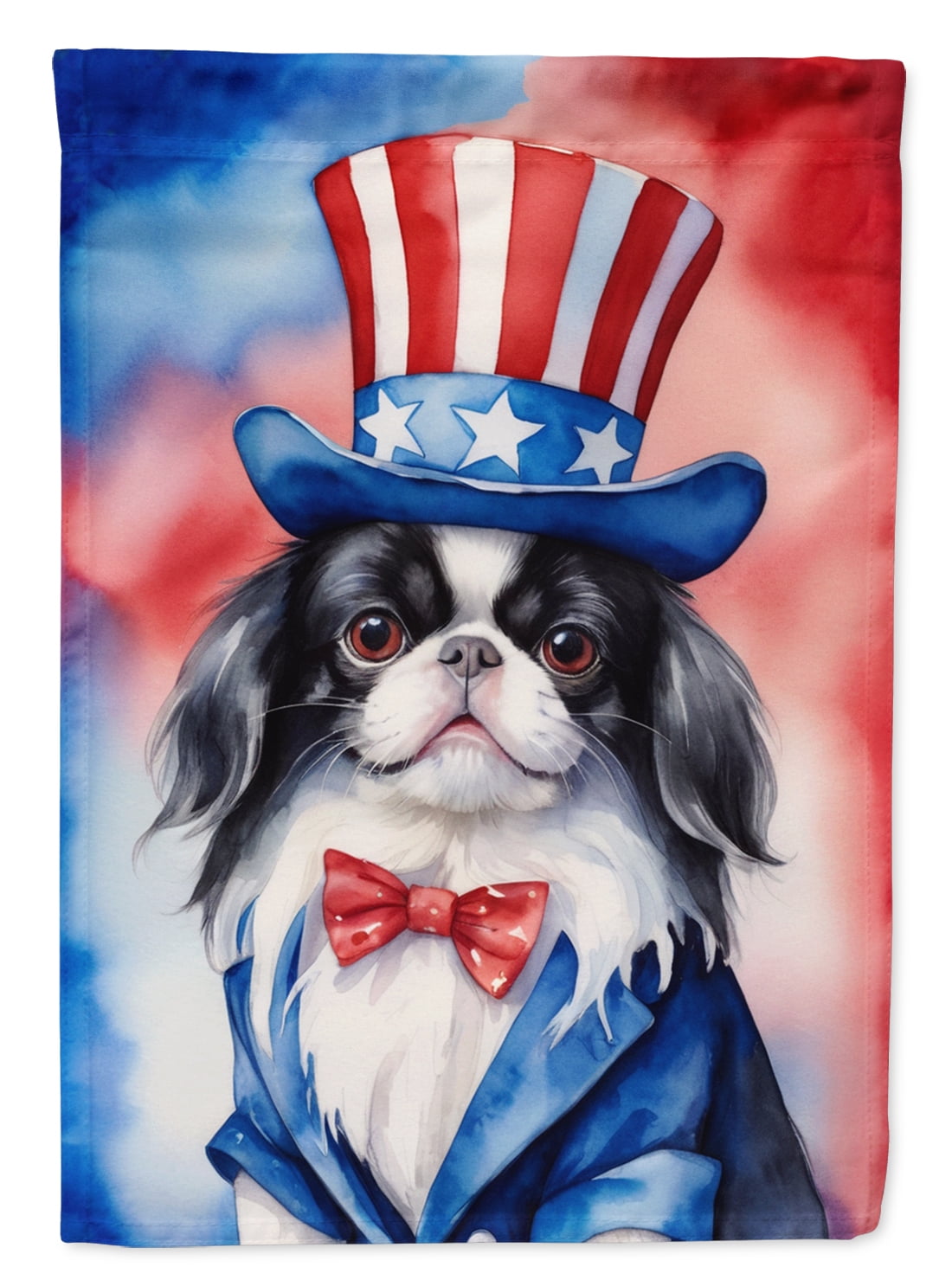 Japanese Chin Patriotic Garden Flag 11.25 in x 15.5 in