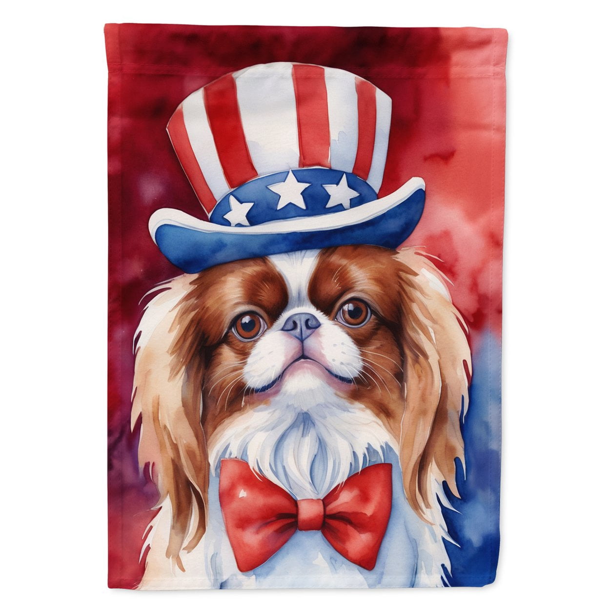 Japanese Chin Patriotic Garden Flag 11.25 in x 15.5 in