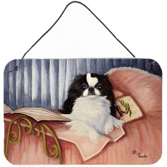 Japanese Chin Reading In Bed Wall and Door Hanging Prints