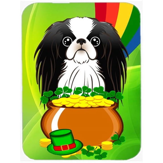 Japanese Chin St. Patrick's Day Glass Cutting Board Large