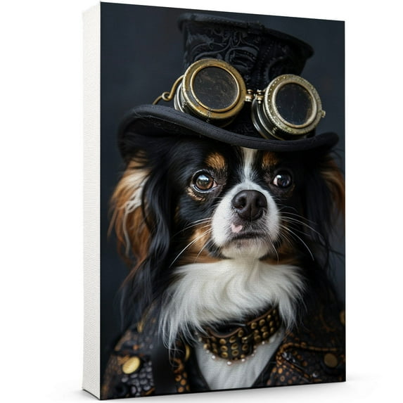 Japanese Chin Wall Art Dog Canvas Paintting Wall Art Vintage Dog Poster Unframe Funny Pet Prints For Room Décor