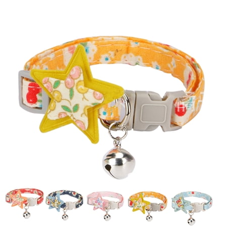 Japanese Chirimen Kitten Collar with Bell Japanese Kimono Cat Collar Japanese Style Adjustable Cat Collar