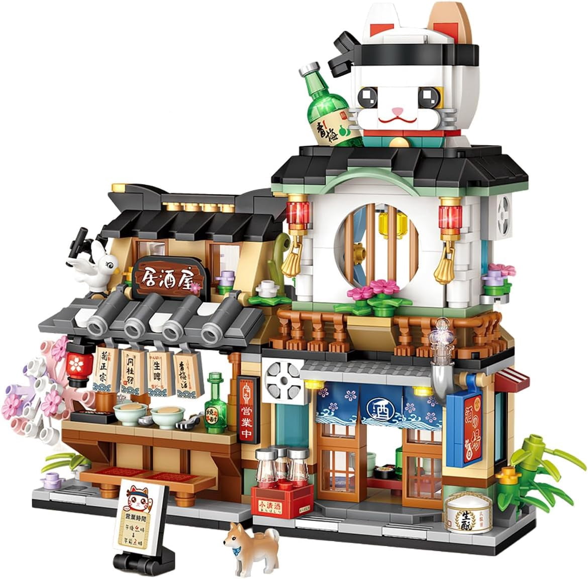 Japanese City Street View Izakaya Shop, MOC Creative Mini Building ...