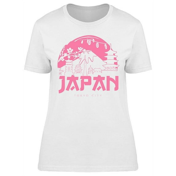 Japanese Cityscape Of Tokyo T-Shirt Women -Image by Shutterstock, Female Large