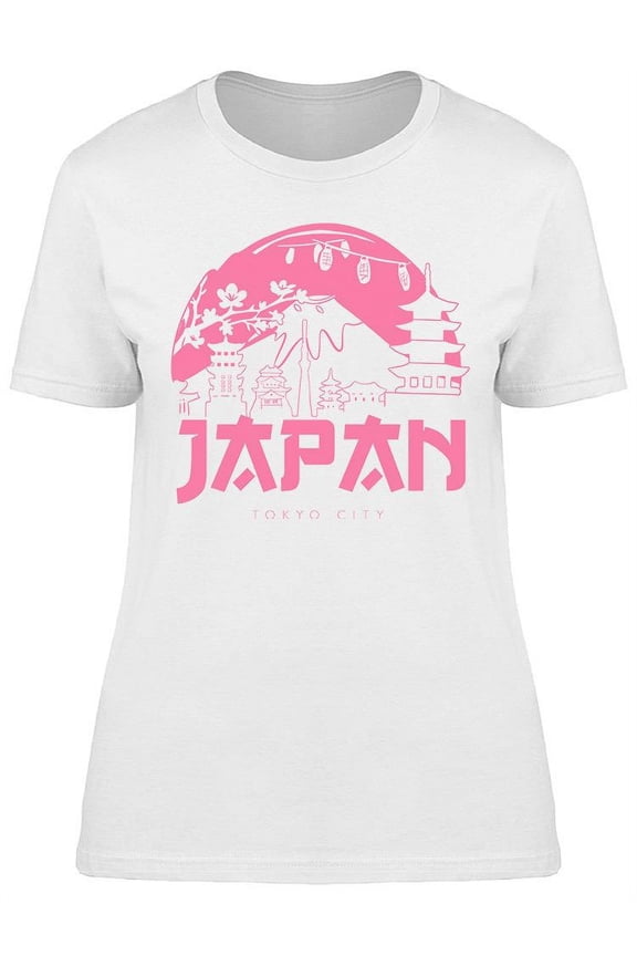 Japanese Cityscape Of Tokyo T-Shirt Women -Image by Shutterstock, Female Small