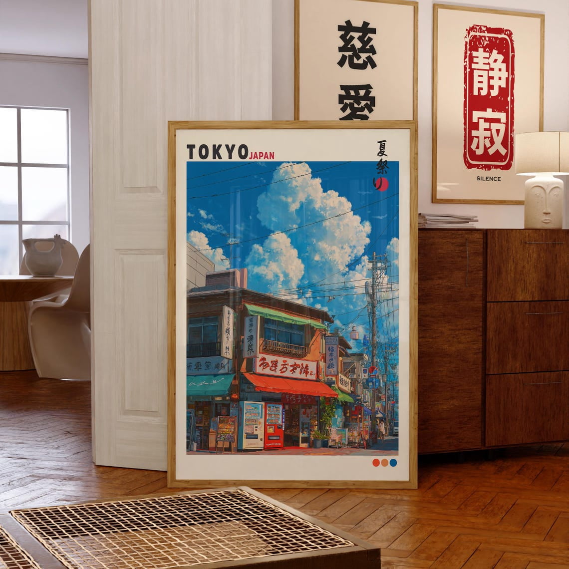 Japanese Cityscape Poster, Japan Market, Urban, Modern Tokyo, Travel ...