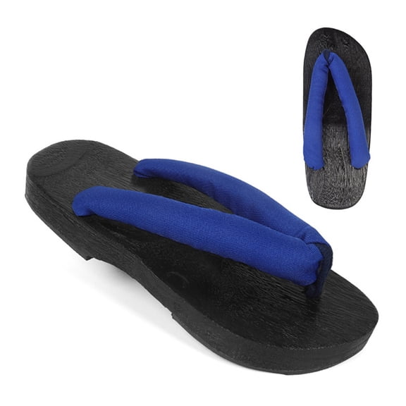 Japanese Clogs Geta Wooden Flip Flops Retro Sandals Slippers Shoes,Wooden Slippers Sandals Summer Beach Footwear,Flip Flops Shoes Anti-Skid Floral Mules Slippers Wooden Geta