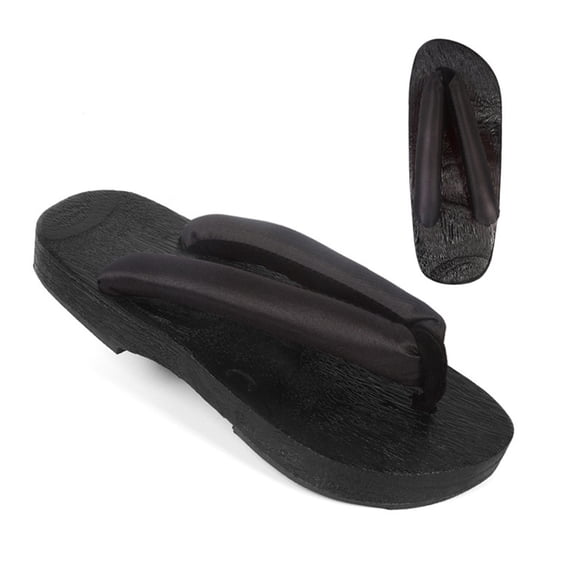 Japanese Clogs Geta Wooden Flip Flops Retro Sandals Slippers Shoes,Wooden Slippers Sandals Summer Beach Footwear,Flip Flops Shoes Anti-Skid Floral Mules Slippers Wooden Geta