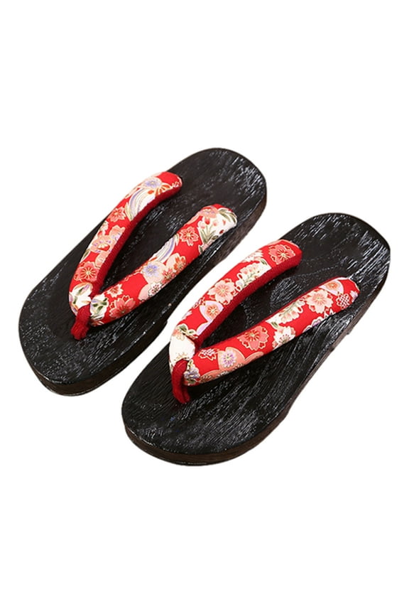 Japanese Clogs Slippers Geta Sandals Flops for Men Women - 36