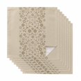 thumbnail image 1 of Japanese Cloth Napkins, Beige Farmhouse Retro Floral Leaf Pattern Washable and Reusable Dinner Napkins Set of 8, Table Napkin for Kitchen Party Birthday Wedding Hotel Housewarming 20"x20", 1 of 9
