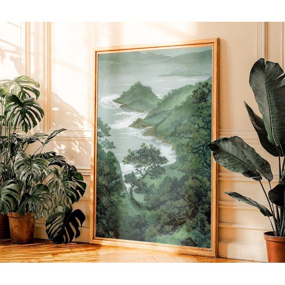 Japanese Coastal Forest Wall Art Print
