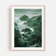 thumbnail image 1 of Japanese Coastal Wall Art Forest Print Sage Green Wabi Sabi Painting japandi Art chinoiserie poster - Japan Painting Scenic Landscape Nature Coastal Mountain Oak Framed Wall Art Print 9 x 12 inches, 1 of 15