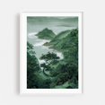 thumbnail image 1 of Japanese Coastal Wall Art Forest Print Sage Green Wabi Sabi Painting japandi Art chinoiserie poster - Japan Painting Scenic Landscape Nature Coastal Mountain White Framed Wall Art Print 24 x 36 inches, 1 of 3