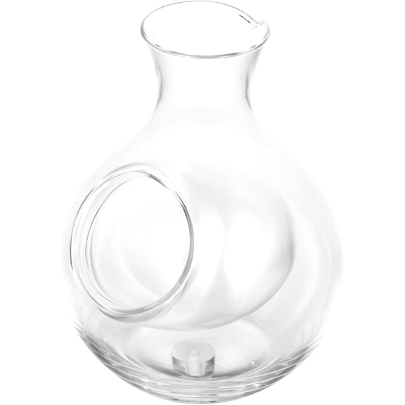 Japanese Cold Sake 4.9x3.73cm Glass Decanter Bottle Wine Chiller Set Hand Blown Chilled Server Whiskey Dispenser Red Carafes with Ice Pocket for Bar