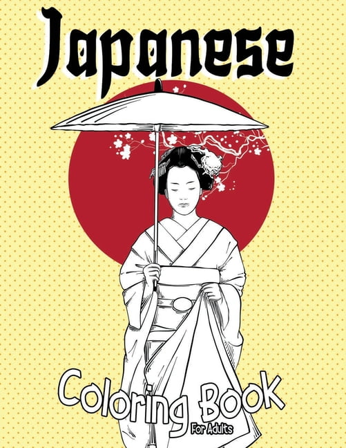 Japanese Coloring Book Adult Coloring Book with Stress Relieving