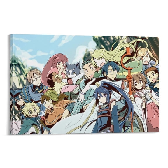 Japanese Comedy Magic Anime Log Horizon Role Poster Room Aesthetic Poster Print Art Wall Painting Canvas Posters Gifts Modern Bedroom Decor 16x24inch(40x60cm)