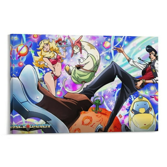 Japanese Comedy Science Fiction Anime Series Space Dandy Poster Canvas Poster Wall Art Picture Prints Hanging Photo Gift Decor Home Posters Artworks 12x18inch(30x45cm)